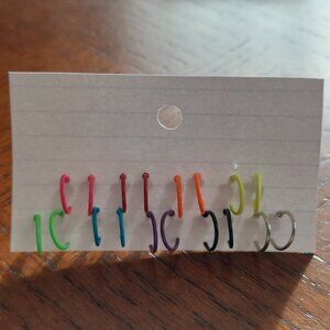9 pairs of earrings